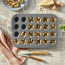 24ct Nonstick Aluminized Steel Mini Muffin Pan Gray - ™