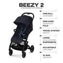 Beezy 2 Stroller - Lightweight - Dark Blue