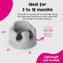 Infant Soft Foam Support Wide Floor Seat - Cool Grey