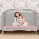 Breathable Fiber Crib & Toddler Mattress - Dusty Rose