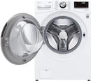 LG – 5.0 Cu. Ft. High-Efficiency Stackable Smart Front Load Washer with Steam and Built-In Intelligence – White