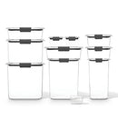10-Piece Plastic Food Storage Container Set - Clear
