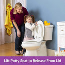 Toilet Seat with Built-In Toddler Potty Training Seat - White