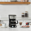 5 Cup Programmable Drip Coffee Maker with Brew Later Black