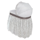 Wishes Oval Bassinet - Full Length Skirt - Gray/Leaf