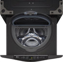 LG – SideKick 1.0 Cu. Ft. High-Efficiency Smart Top Load Pedestal Washer with 3-Motion Technology – Black steel