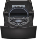 LG – SideKick 1.0 Cu. Ft. High-Efficiency Smart Top Load Pedestal Washer with 3-Motion Technology – Black steel