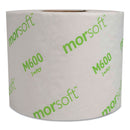 Morcon Morsoft Controlled Bath Tissue, Septic Safe, 2-Ply, White, 3.9" X 4", 600 Sheets/Roll, 48 Rolls/Carton - MORM600