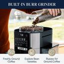 Coffee Maker with Built-In Grinder - Silver