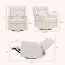 Kiwi Deluxe Power Recliner and Swivel Glider with Heat and Massage - Performance Cream Eco-Weave
