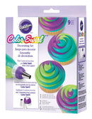 Wilton Color Swirl Purple/White Plastic Decorating Set, Pack of 3