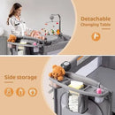 JOYMOR 9 in 1 Bedside Bassinet with Changing Table