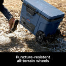 FrostVault 45qt Wheeled Cooler with Cold Dry Zone - Lakeshore Blue: Beverage Cans Capacity 52
