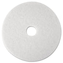 3M Super Polish Floor Pad 4100, 12" Diameter, White, 5/Carton - MMM08476
