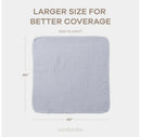 Baby Muslin Blanket, Large 40" X 40" By Comfy Cubs - Heather