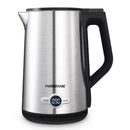 1.7 Liter Electric Kettle Double Wall Stainless Steel and Black
