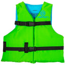 Youth Life Jacket - Green: Nylon Vest, Buckle Closure, 55-88 lbs Range