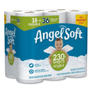 Angel Soft Double-Roll Bathroom Tissue, Septic Safe, 2-Ply, White, 3.8 X 4.41, 230 Sheets/Roll, 18 Rolls/Carton - GPC79172