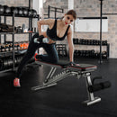 660 LBS Strength Training Bench With 10 Back and 3 Seat for Full Body Workout-Black
