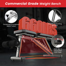 660 LBS Strength Training Bench With 10 Back and 3 Seat for Full Body Workout-Black