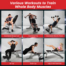 660 LBS Strength Training Bench With 10 Back and 3 Seat for Full Body Workout-Black