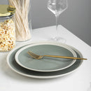 Serenity Stoneware Salad Plate Set of 4 - Green and Cream