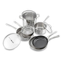 10pc Classic Stainless Steel Cookware Set - Silver