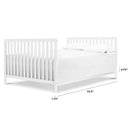 Hidden Hardware Twin/Full Size Bed Conversion Kit (M5789) - White