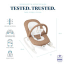 Aura Deluxe Organic Baby Bouncer & Rocker - Quilted Mocha