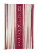 Kay Dee Cooks Kitchen Marsala Cotton Embroidered Tea Towel 1 pk, Pack of 6