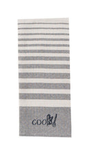 Kay Dee Cooks Kitchen Graphite Cotton Embroidered Tea Towel 1 pk, Pack of 6
