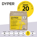 Premium Plant-Based Baby Diapers - Size 5 (20 Diapers)