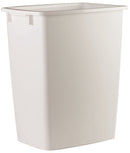 Rubbermaid 9 gal White Plastic Open Top Trash Can, Pack of 6