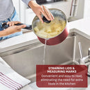 Simply Cook 1.5qt Nonstick Sauce Pan with Lid Red