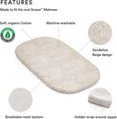Snoozi Fitted Bassinet Sheets - Dandelion Beige/Vanilla Cream