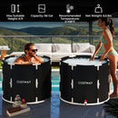 66 Gal Foldable Ice Bath Tub With Lid for Adult