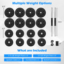 66 Lbs Fitness Dumbbell Weight Set With Adjustable Weight Plates and Handle