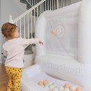 Mini Inflatable Bounce House with Ball Pit - White