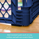 Freestanding 6-Panel Baby Playpen - Navy