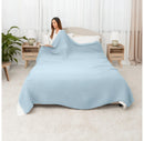 Muslin Blanket, Extra Large 108” x 90” - Sky Blue