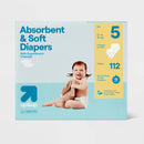 112ct Disposable Diapers - Size 5