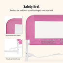Lightweight Mesh Security Adjustable Bed Rail - Blush Pink