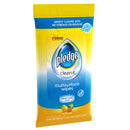 Pledge Multi-Surface Cleaner Wet Wipes, Cloth, Fresh Citrus, 7 X 10, 25/Pack, 12/Carton - SJN319249