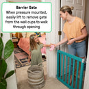 The Doorway 36S Series Custom Collection Safety Pet and Baby Gate - Natural Wood