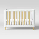 Lolly 3-in-1 Convertible Crib - White/Natural