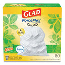 Glad Odorshield Tall Kitchen Drawstring Bags, 13 Gal, 0.95 Mil, 24" X 27.38", White, 240/Carton - CLO78900