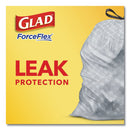 Glad Odorshield Tall Kitchen Drawstring Bags, 13 Gal, 0.95 Mil, 24" X 27.38", White, 80/Box - CLO78899BX