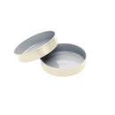2-Piece Ceramic Circle Pan Duo Set - Cream