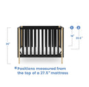 Mini Crib with 2.75-Inch Mattress - Ebony/Natural