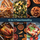 6-Quart and 2.5-Quart Countertop Air Fryer - Non-Toxic Glass